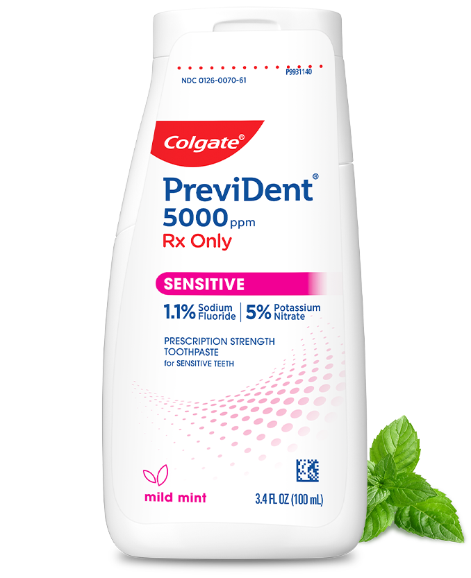 Packshot of PreviDent<sup>®</sup> 5000 Sensitive (1.1% Sodium Fluoride, 5% Potassium Nitrate) Prescription Strength Toothpaste For Sensitive Teeth (Rx Only)