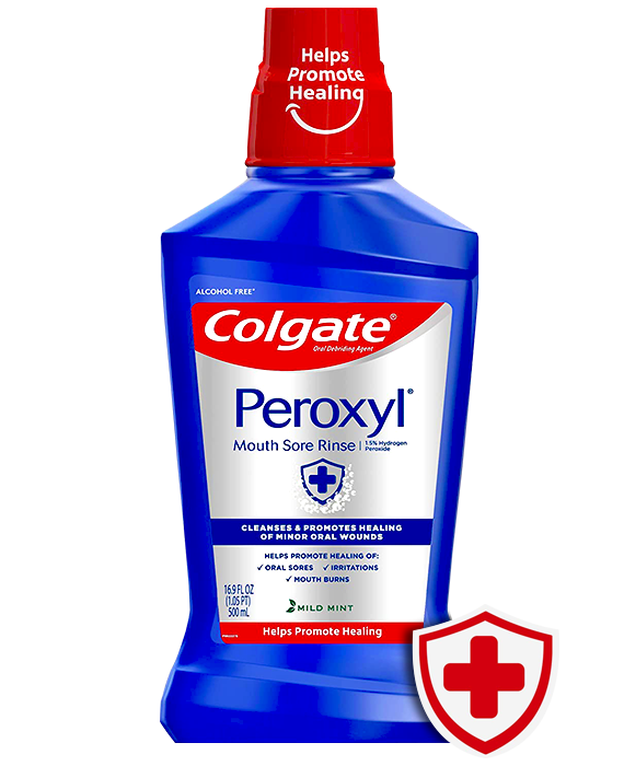 Packshot of Colgate<sup>®</sup> Peroxyl<sup>®</sup> Mouth Sore Rinse