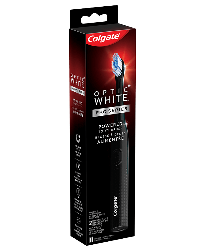 Packshot of Colgate<sup>®</sup> Optic White<sup>®</sup> Pro Series Powered Toothbrush Black