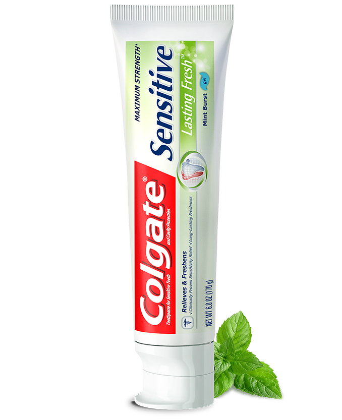 Packshot of Colgate<sup>®</sup> Sensitive Lasting Fresh<sup>™</sup> Toothpaste