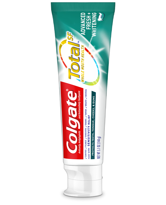 Packshot of Colgate Total<sup>SF</sup> Fresh + Whitening<sup>™</sup> Toothpaste