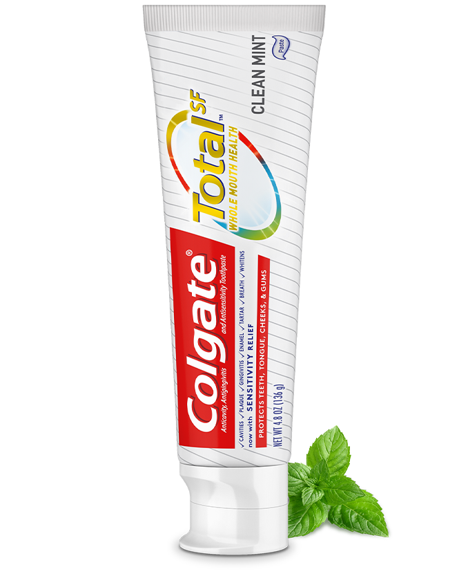 Packshot of Colgate Total<sup>SF</sup> Clean Mint Toothpaste