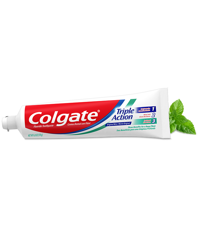 Packshot of Colgate<sup>®</sup> Triple Action Toothpaste