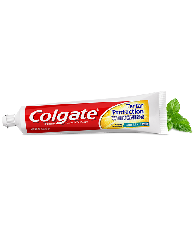 Packshot of Colgate<sup>®</sup> Tartar Protection With Whitening Toothpaste