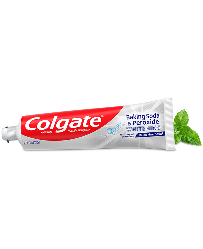 Packshot of Colgate<sup>®</sup> Baking Soda And Peroxide Whitening Bubbles Toothpaste