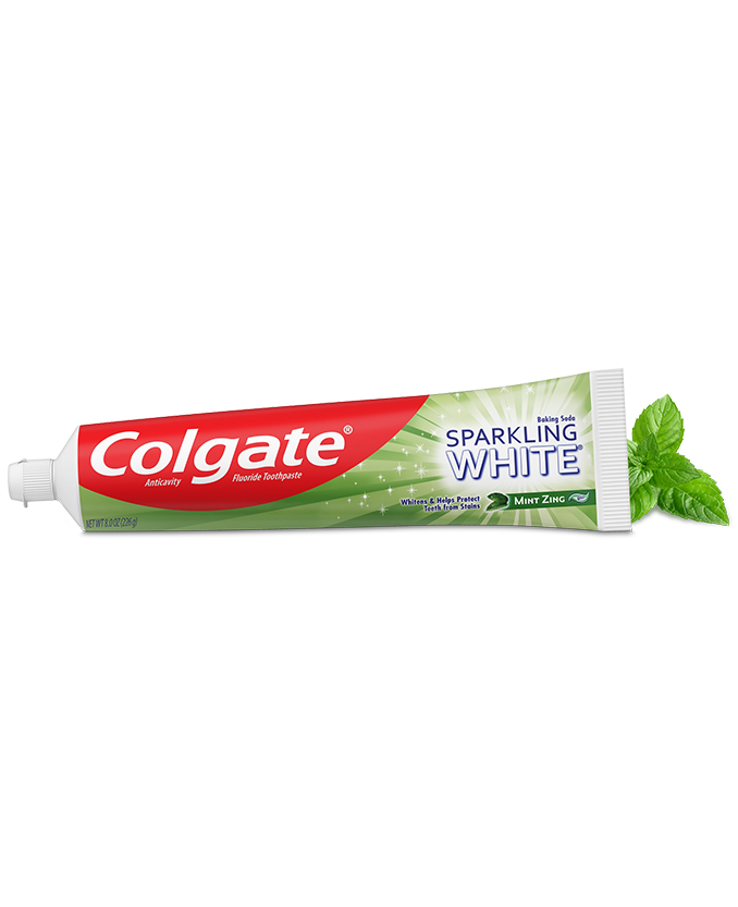 Packshot of Colgate<sup>®</sup> Sparkling White Toothpaste