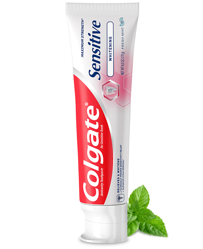 Packshot of Colgate<sup>®</sup> Sensitive Whitening Toothpaste