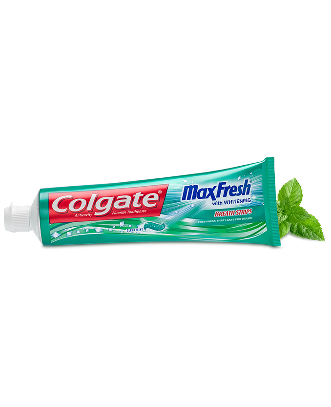 Packshot of Colgate<sup>®</sup> Max Fresh<sup>®</sup> With Mini Breath Strips Cool Mint