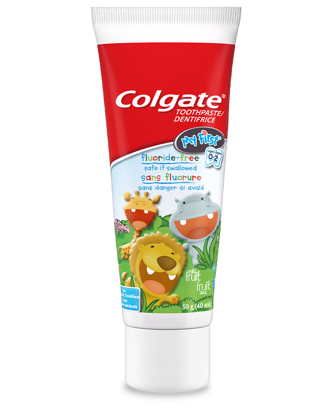 Packshot of Colgate<sup>®</sup> My First<sup>®</sup> Fluoride-free Toothpaste