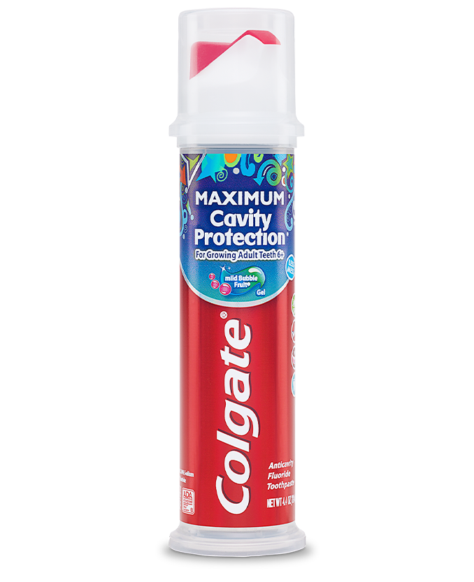 Packshot of Colgate<sup>®</sup> Maximum Cavity Protection* Pump Toothpaste