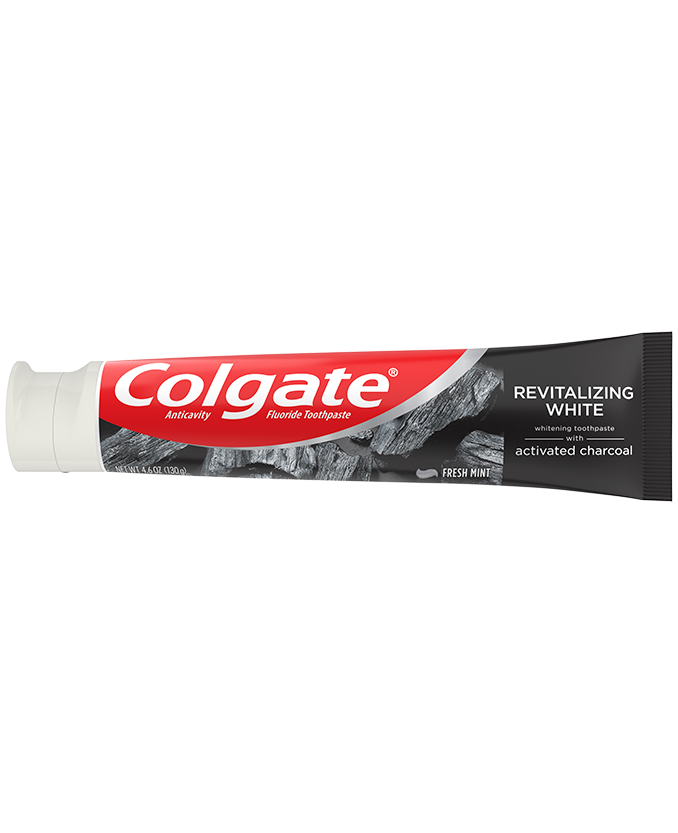 Packshot of Colgate<sup>®</sup> Revitalizing White with Activated Charcoal