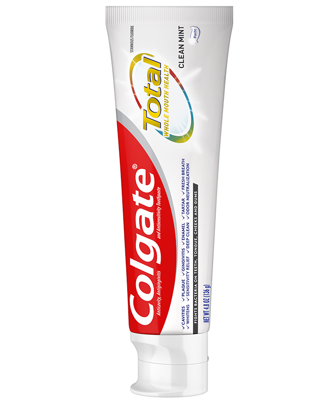 Packshot of Colgate Total<sup>SF</sup> Clean Mint Toothpaste