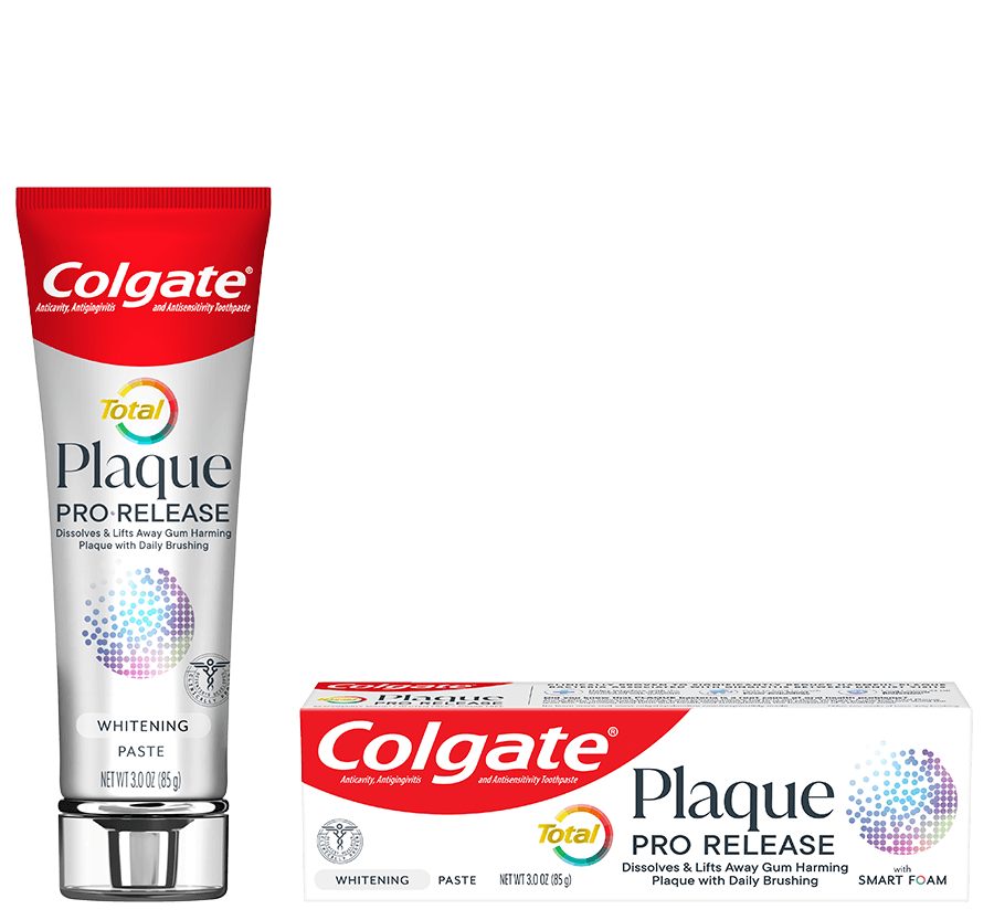 Packshot of Colgate® Total Plaque Pro-Release Whitening Toothpaste