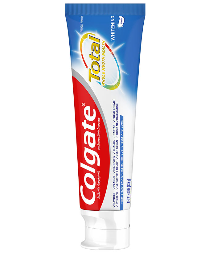 Packshot of Colgate Total Whitening<sup>™</sup> Toothpaste