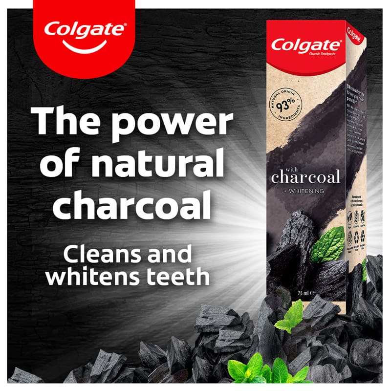 Colgate Naturals with charcoal whitening Benefit