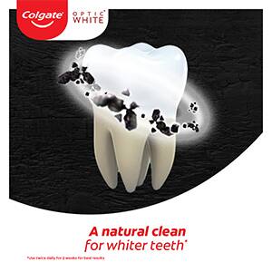 Colgate® Optic White Charcoal benefit