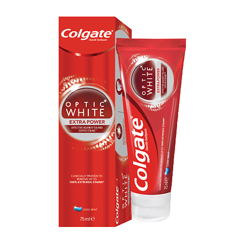 Optic white extra power toothpaste