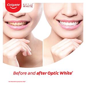 Colgate® Optic White Sparkling White benefit