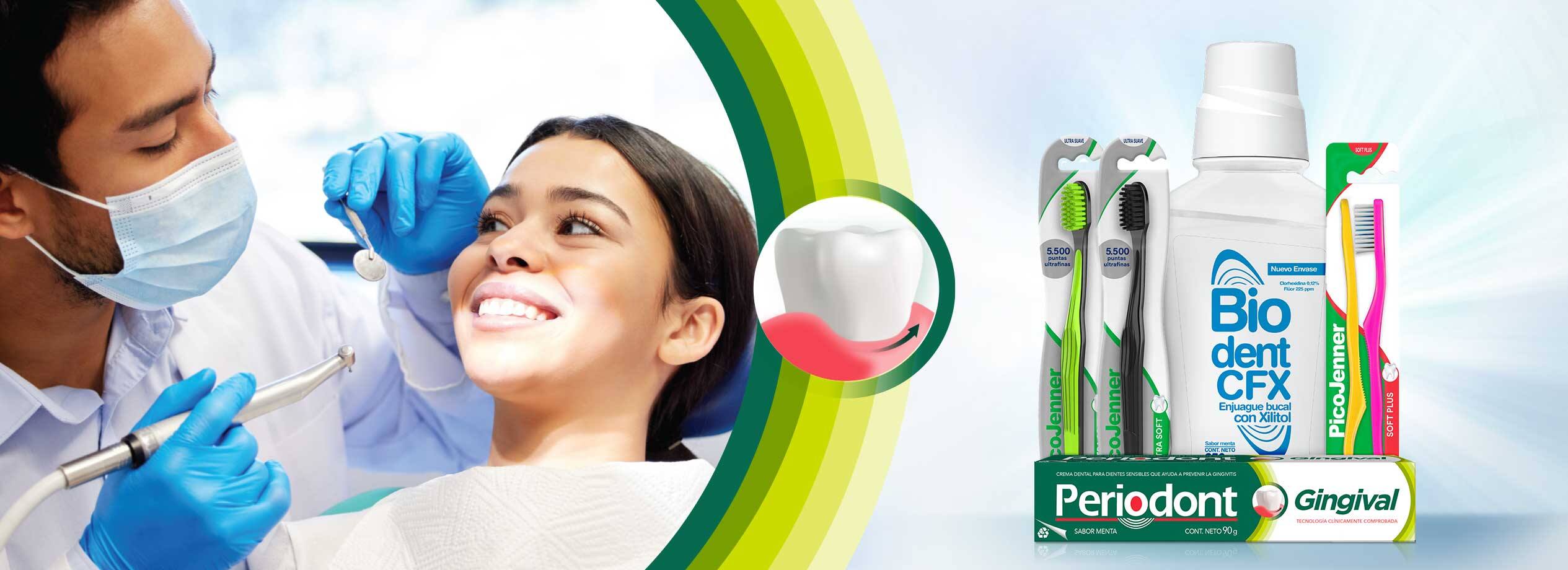 Imagen de mujer sosteniendo una pasta dental Colgate Total, mostrando el producto que ofrece protección antibacterial durante 24 horas para una salud bucal completa