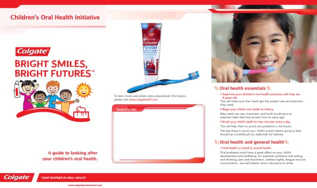 Parent Take Home Oral Care Brochure