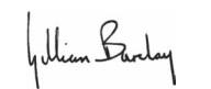 Dr. Gillian Barclay, Signature