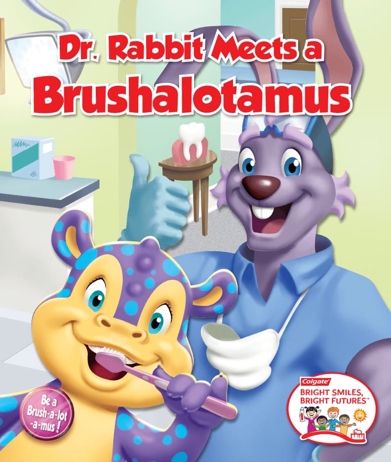 Dr. Rabbit Meets a Brushalotamus Storybook Cover