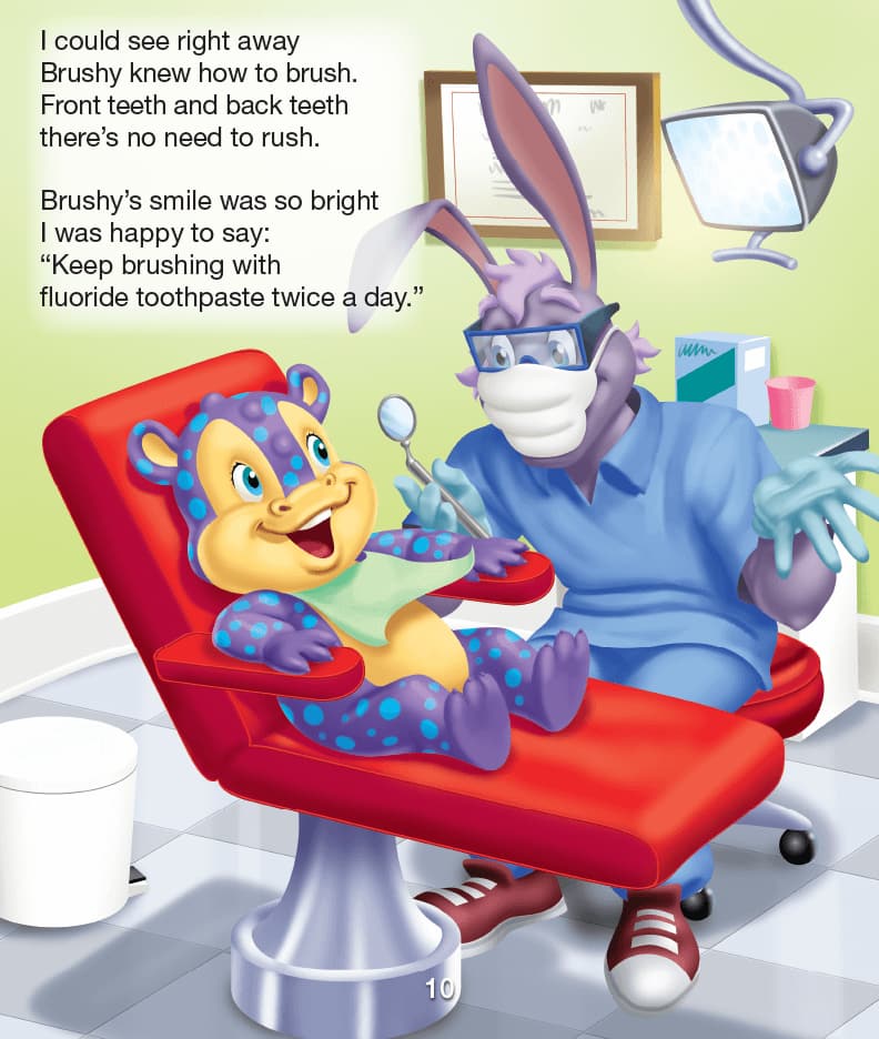 Dr. Rabbit Meets a Brushalotamus Storybook Page 10