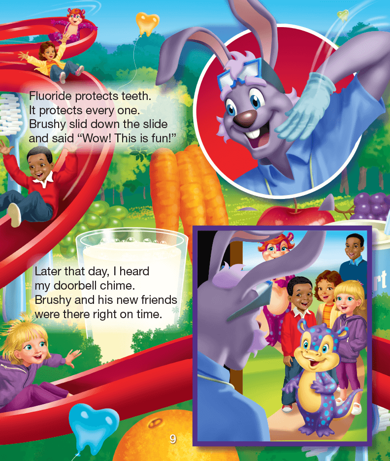 Dr. Rabbit Meets a Brushalotamus Storybook Page 9