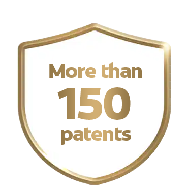 more than 150 patentes