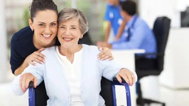 older woman smiling