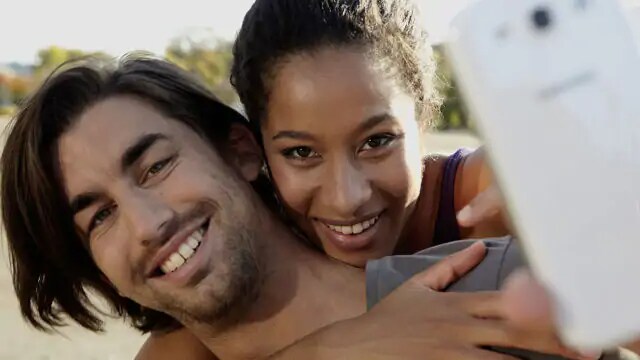 couple taking a picture together
