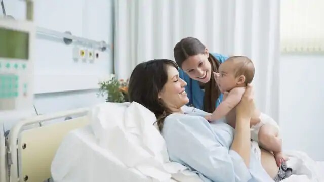 mother with newborn baby
