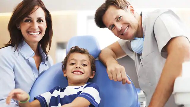 family asking dentist questions