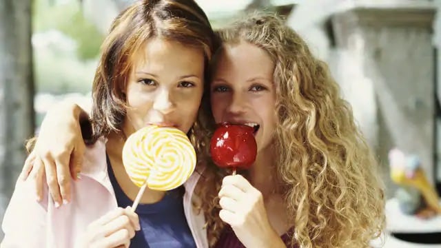 people eating candy