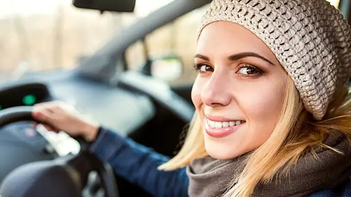woman smiling after dental visit