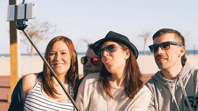friends at the beach