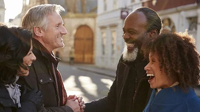 friends laughing together