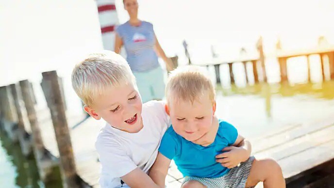 Two children playing