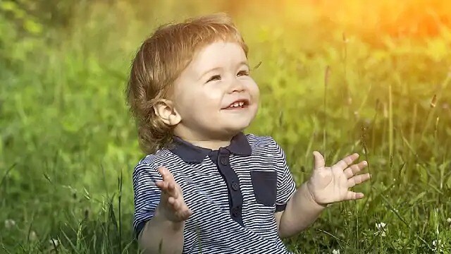Young child smiling