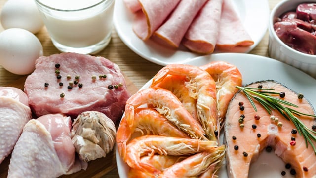 Healthy fish and meats for teeth