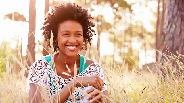 Woman Smiling after Using New Toothpaste