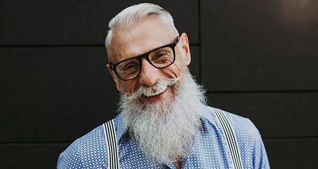 Smiling Man with Dentures