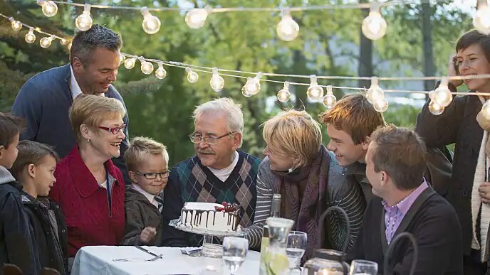 family at a birthday party