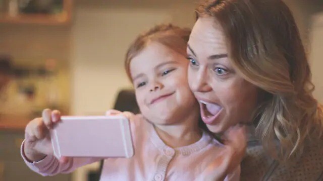 parent teaching child about the depressor labii inferioris
