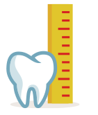 clipart of a tooth next to ruler