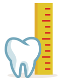 clipart of a tooth next to ruler clipart of a tooth next to ruler