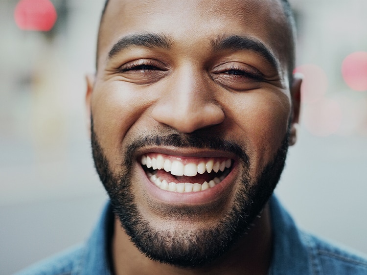 man smiling with white teeth