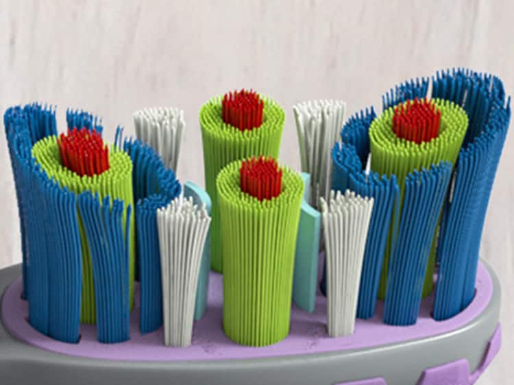 bristles of the colgate 360 toothbrush