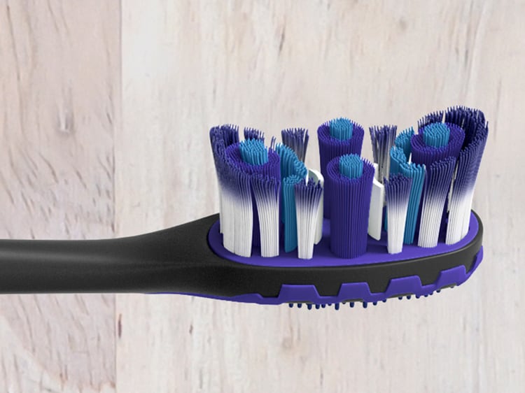 colgate 360 total advanced floss tip bristles toothbrush