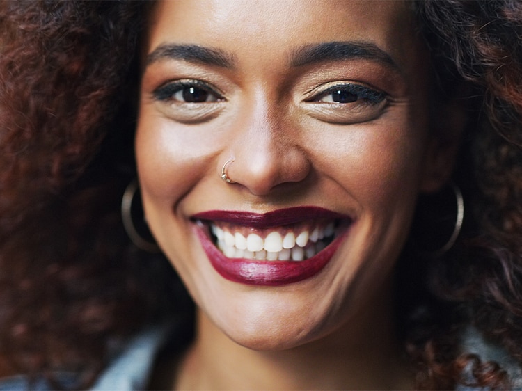 close up of smiling woman